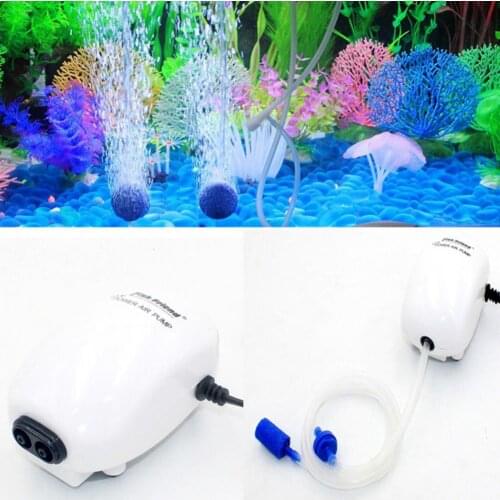 Hot Sales Single/Double Outlet Low Noise Aquarium Fish Tank Air Compressor Oxygen Pump