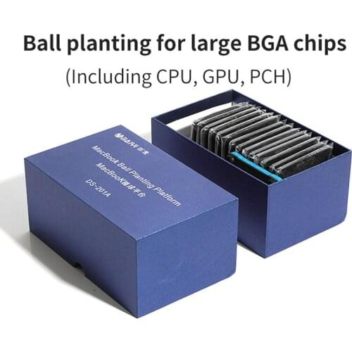 DS-201A BGA Reballing Stencil Soldering Tool Kit For Macbook Air/Pro Macbook A1534/A2159 IC Chip Planting Tin Template Fixture