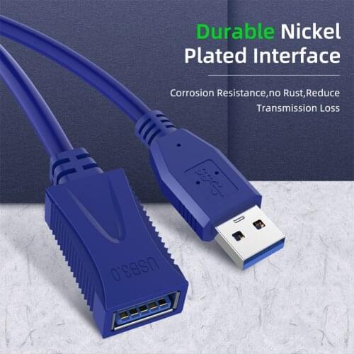 Fast Speed USB 3.0 Cable Extension Cable Male to Female USB Data Sync Transfer Extender Cable For Camera Mouse 0.3m/1m/1.5m