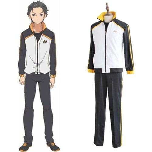 Re: Zero Kara Hajimeru Isekai Seikatsu Subaru Natsuki Cosplay Costume Jacket +Pants Full Set Sportswear Uniform Fopr Halloween 9