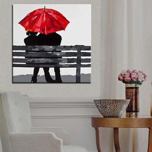 Best 100% Hand Painted lover Landscape Oil Painting On Canvas Wall art knife oil painting Living Room Bedroom Office Home Decor