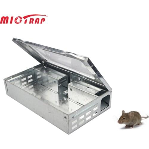 Metal Multiple Catch Rodent Rat Bait Station Mouse Trap Box