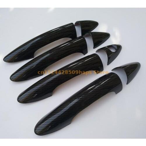 ABS Carbon fiber Door Handle Cover Trim For Hyundai Solaris Verna i25 Accent Grand Avega 2011 2012 2013 2014-2016 Car styling