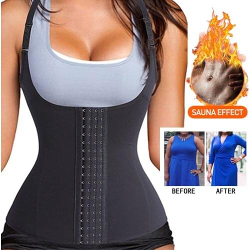 YAGIMI Sweat Vest with Hook Neoprene Waist Trainer Lose Weight Belt Shaping Trimmer Skims Faja Women Body Shaper Corset Slimming