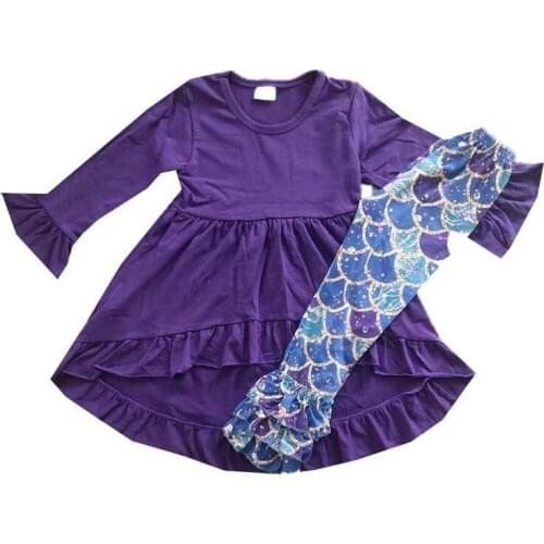 Wholesale Children Boutique Clothing Kids Icing Ruffle Style Girl Floral Outfits