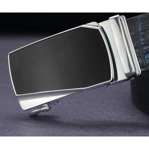 High Quality belt men Automatic buckle Cowskin luxury brand designer Contrast Formal full grain leather cowboy belt mens