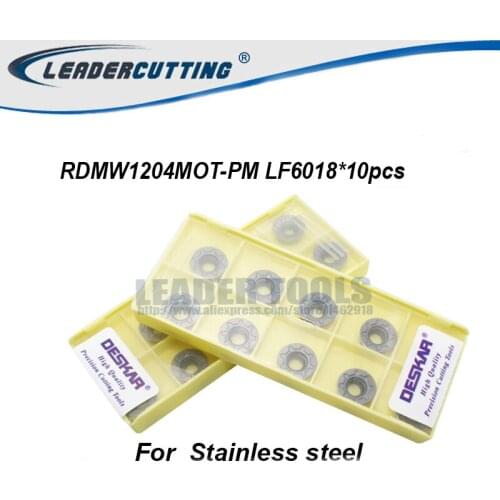 RPMW1003MO-TT LF6018*10pcs Carbide Inserts,R5 Blades Milling cutter,Milling tips for Stainless Steel