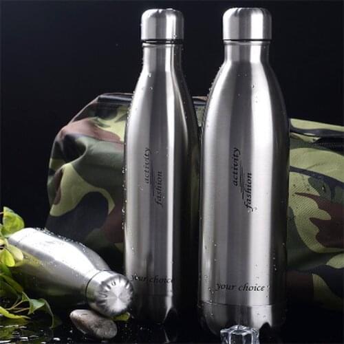 Stainless Steel Sports Water Bottle Insulated Vacuum Flask Double Wall Hot Cold Water Bottle 350/500/750/1000ml bouteille inox