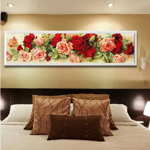 Home Decoration Diamond Painting rhinestone Cross Stitch rose flower Diy Diamond Embroidery Floral Diamond Mosaic Wall Decor
