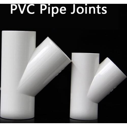 PVC Inner Diameter 20mm-32mm 3 Way Connector Water Pipe Y Adapter Garden Irrigation System Tube Fittings PVC Pipe Joints 1 Pcs
