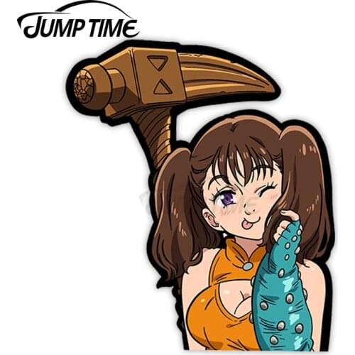 JumpTime 13 x 8.5cm Lady Diane Serpent Sin of Envy- The Seven Deadly Sins Waterproof Peeker Sticker Windshield Vinyl Car Wrap