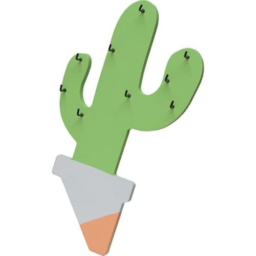 Green Cactus Wall/Door Bath Hook Clothes Coat Bag Towels Hanger Holder Office Hook Hanging Keys