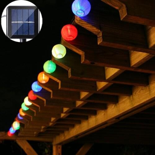 10/20/30LEDs Outdoor Solar Lantern Ball String Lights Waterproof Patio Party Wedding Christmas Solar Globe Garland Fairy Light