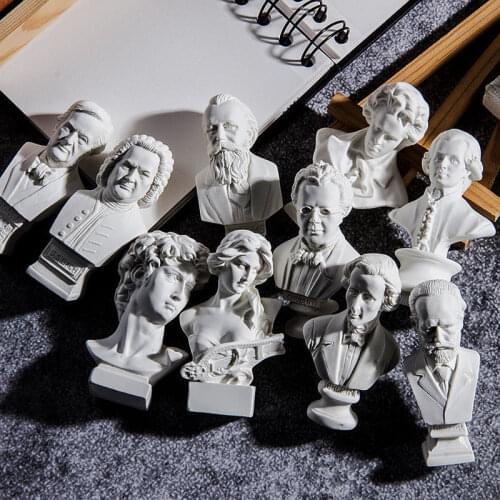 10pcs Ancient Greek Mythology Statue Resin Mini Sketch Head Small Sculptures Model Nordic Desktop Decor Portrait Still Life Gift