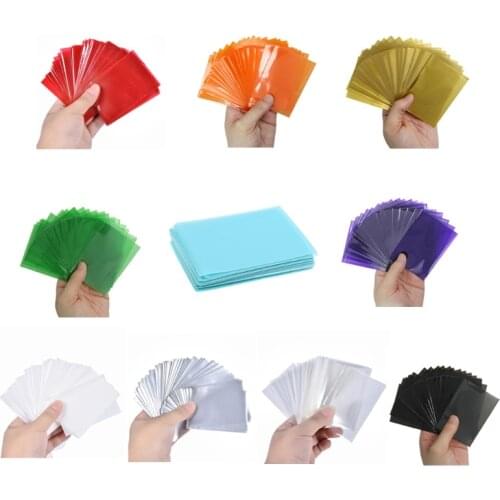 100Pcs Colorful Back Card Sleeves Magic Board Game Oracle Card Three Kingdoms Poker Cards Protector Case 10 Colors