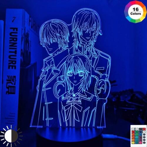 3d Lamp Anime Vampire Knight LED Night Light for Kid Room Decor Nightlight Birthday Gift Manga Vampire Knight Acrylic Night Lamp