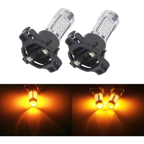 ANGRONG 2x Amber PY24W PSY24W LED 45W Turn Signal Light DRL For Audi Benz BMW Rover