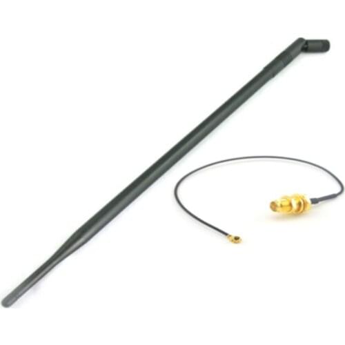 10 piece/lot WIFI Antenna 2.4GHz 9dbi with RP-SMA male connector for wireless router +IPX to RP-SMA Jack Male Pin Pigtail Cable