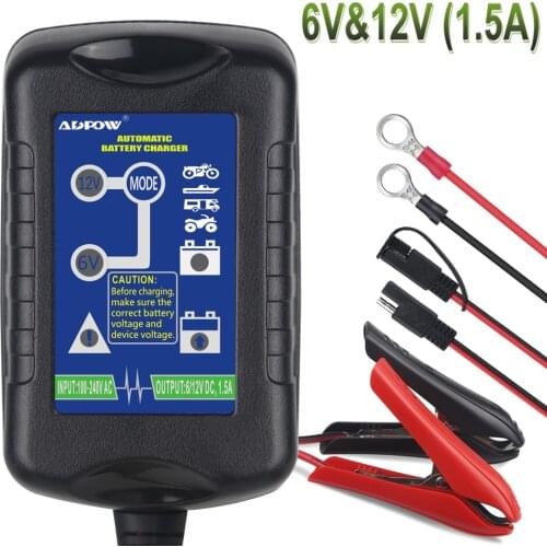 Automatic 6V 12V Intelligent Car Battery Charging Charger Motorcycle For AGM GEL WET VRLA Lead Acid Battery Charger 100-240V
