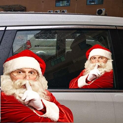 Car Accessories Christmas Car Stickers Decor DIY Auto Windshield Santa Claus Auto Car Window Decals Wiper Sticker Xmas Supplies