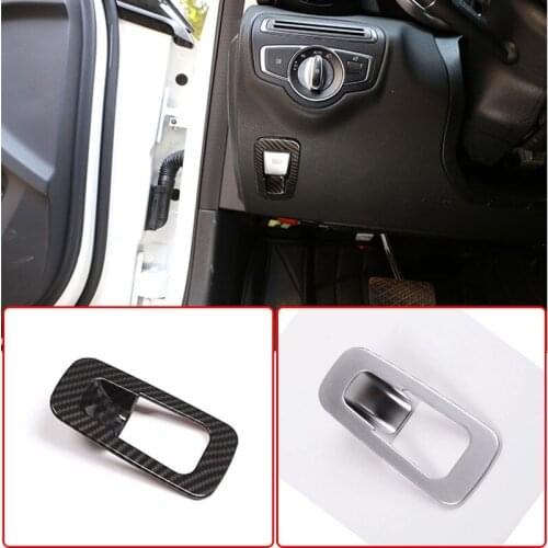 Car Electronic Handbrake Button Frame Decoration Cover Trim For Mercedes Benz W205 W213 GLC X253 C E Class 2015-2018 ABS Chrome