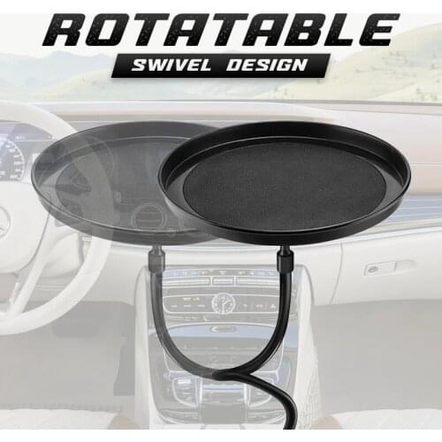 Car Dining Tray Food Folding Dining Table 360° Swivel Adjustable Seat Organizer Cup Holder Food Storage Tray Posate Campeggio