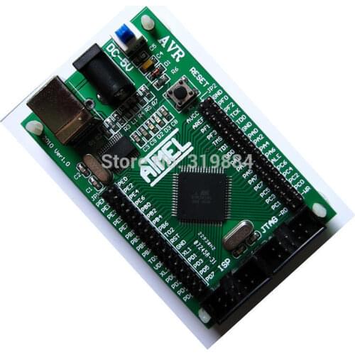 Free Shipping 1Pcs ATMEL AVR Development Tool Minimum System ATMEGA128 Development Board+USB Cable