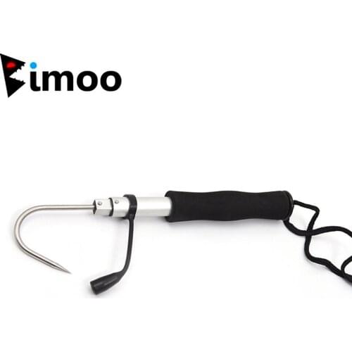 Bimoo Telescope Retractable 27-60cm Fishing Tool Gaff Hook Spear Saltwater Offshore Ice Fishing Landing Tackle