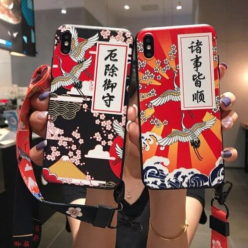 Phone Case For Huawei P20 P30 P40 Mate 10 20 30Lite Pro Honor 8X 9 10 20 30Pro 3D Emboss Cases Soft TPU Back Cover Lanyard Coque