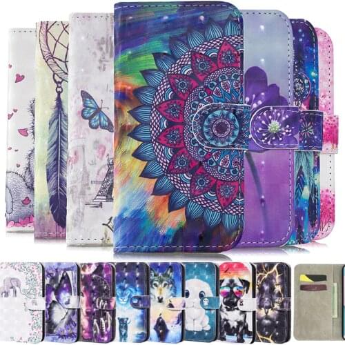 3D Flip Leather Case For iPhone 7 8 11 12 Pro X XS XR MAX mini SE 2020 Fundas Wallet Card Holder Stand Book Cover Painted Coque