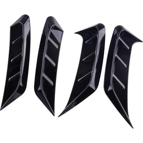 1 Set Black Car Rear&Front Headlight Side Eyebrows Frames Trims ABS Fit For Audi A4 B9 2020