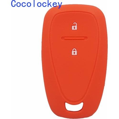 Cocolockey Silicone Car Key Cover Key FOB Case for Chevrolet Cruze Spark 2016 2 Buttons Smart Remote Key