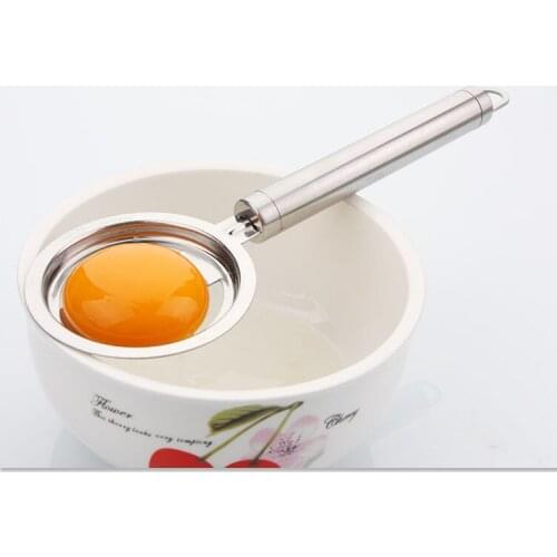1PC Egg Yolk Divider Stainless Steel Egg Dividers Vitellus Yolk Separator Practical Egg White Yolk Divider Kitchen Tools KX 144