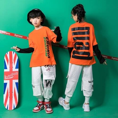 Kids Ballroom Dancing Clothes Casual Shirt Sweatshirt Tops Jogger Pants Hip Hop Clothing for Girls Boys Jazz Dance Costume Wear