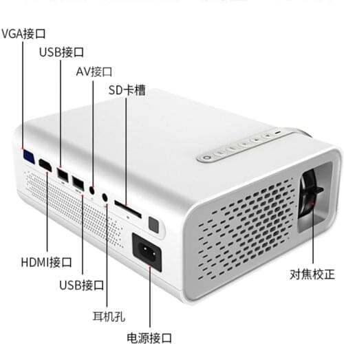 Home Projector YG530 Mobile Phone Wireless Same Screen Version Home Projector LED HD 1080P Micro Projector Demo