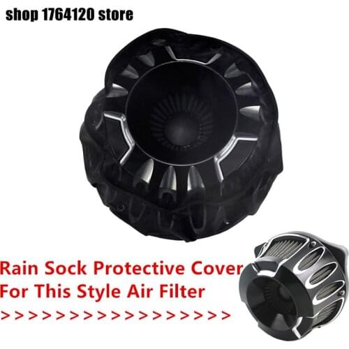 Motorcycle Air Cleaner Filter Protective Cover Waterproof Rain Sock Black For Harley Sportster 883 1200XL Touring Dyna Softail