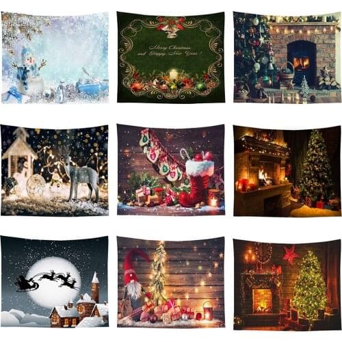 Christmas Party Tapestry Wall Hanging Decor Wall Art Blanket Curtain Picnic Table Cloth Home Decor Xmas Room Decoration Gift
