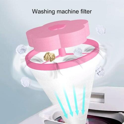 Hot Newest Floating Filter Bag Plum Blossom Type Washing Machine Laundry Mesh Hair Catcher Washing Machine Cleaning Tool