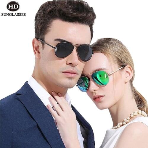 HD-clear Mirror Glasses Men Polarized Sunglasses Women UV400 Pilot Eyewear Street Gafas De Sol Mujer Driving Fishing Lentes LD01