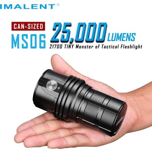 IMALENT MS06W Super Bright Flashlight Professional Rechargeable Lantern 25000LM Outdoor Lighting 6 Mode CREE XHP Led Lamp Torch