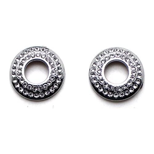 KJAUTOMAX For Mini Cooper R50 R53 R55 R56 R60 R61 F55 F56 Door lock Decoration Silver Crystal Sticker Metal biling