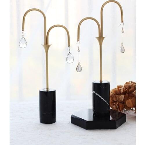 Ring Holder Bracelet Standing Shelf Marble Base Earing Display Shelf Shop Display Decor