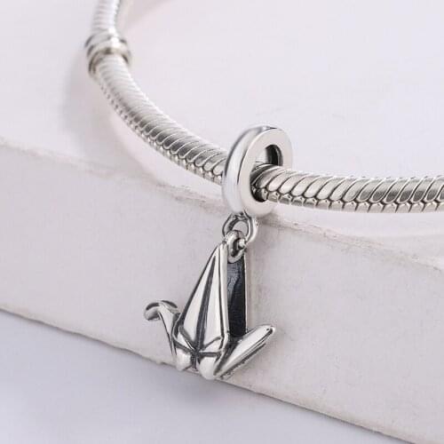 Fashion Accessories 925 Sterling Silver Double Ended Horned Pendant Charm Bracelet DIY Jewelry Making For Original Pandora