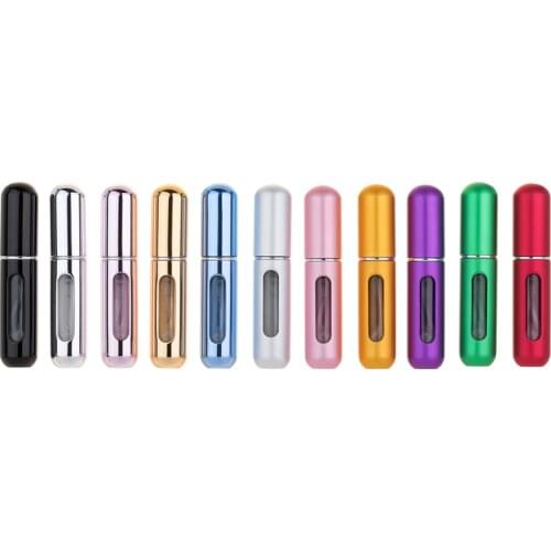 MUB - 5ml Refillable Mini Perfume Spray Bottle Aluminum Spray Atomizer Portable Travel Cosmetic Container Perfume Bottle