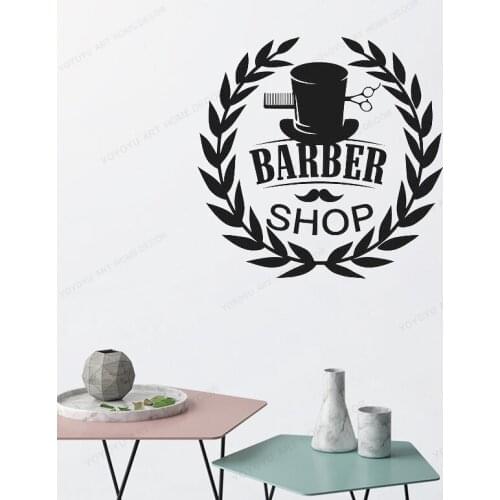 Barber Shop Wall Decal Barber Shop Sign Beauty Salon Decor - Hairdressing Sticker Window decor HJ266