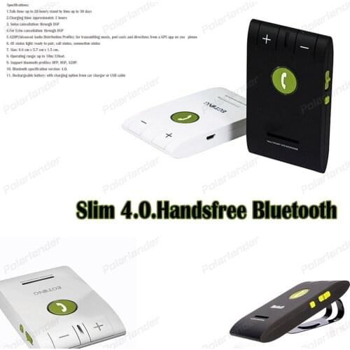 Plastic Slim 4.0.Handsfree Bluetooth In-car sun visor with Car Charger For Universal Phone MP3 Music Player