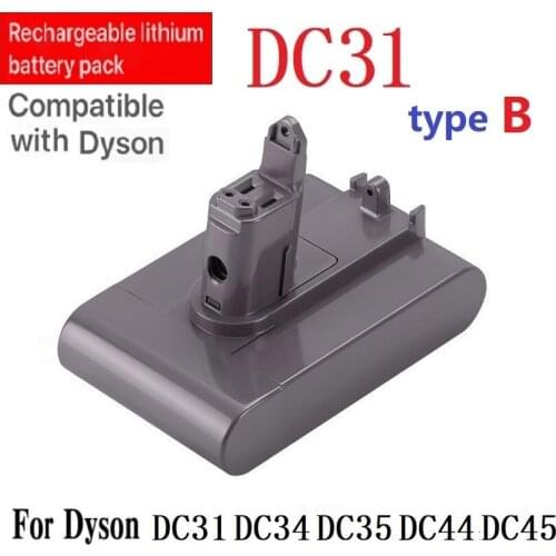 Suitable for Dyson vacuum cleaner DC31 DC34 DC35 DC44 DC45 rechargeable lithium battery imported batteries 3500 mAh (Type B)