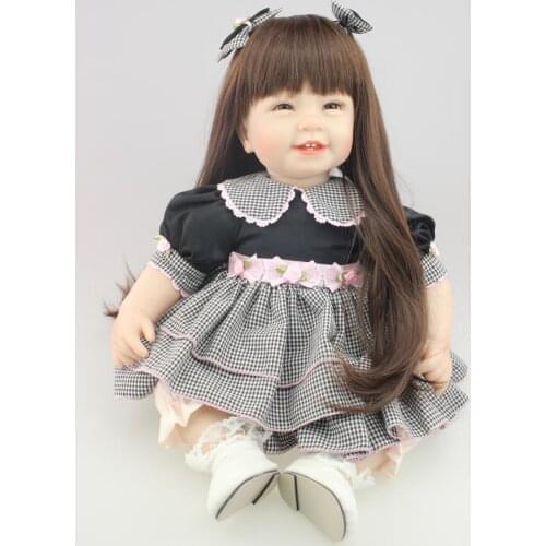 Silicone Reborn Baby Doll DIY Toys for Girl Lifelike 55CM Reborn Babies Play House Toy Birthday Gift Girl Brinquedos Boneca