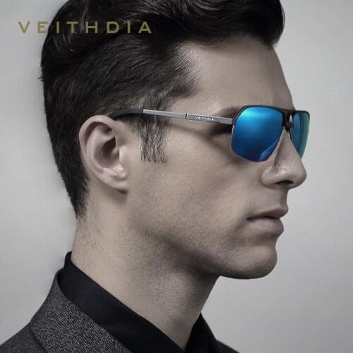 VEITHDIA Brand Designer UV400 Polarized Sunglasses Men Al-Mg Eyewear Sun Glasses Male gafas oculos de sol masculino 6521
