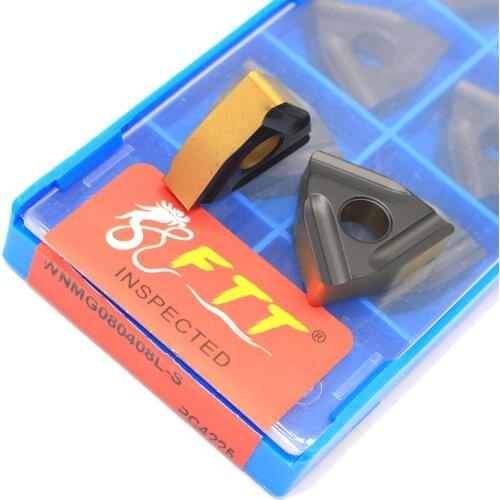 10pcs High quality WNMG080408 L S PC4225 Carbide insert External Turning Tools Lathe cutter Tool turning insert For steel parts